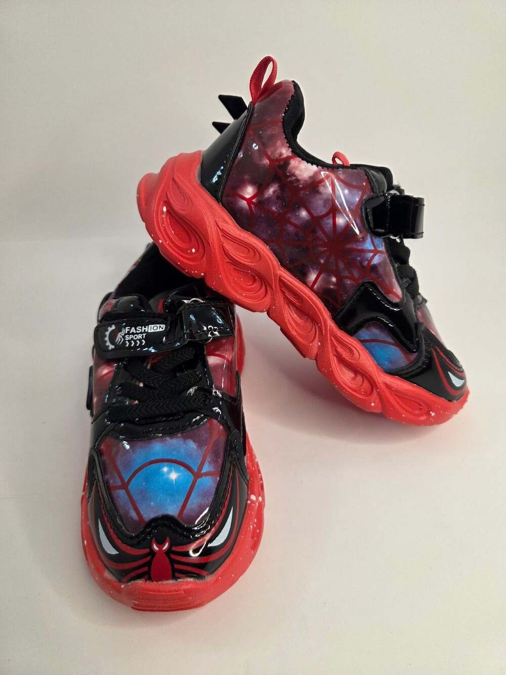 Fashion Sport Spider-Man Light Up Sneakers Red Black